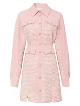Load image into Gallery viewer, 2PS Pink 1950S Vintage Classic Top And High Waist Short Skirt Suit