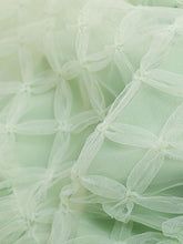 Load image into Gallery viewer, Green Vintage Style Square Neck Puff Sleeve Tulle Party Dress