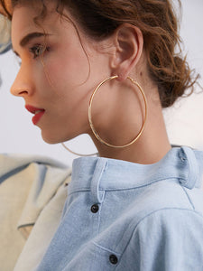 Circle Metal Hoop Fashion Earrings For Women