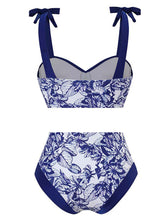 Load image into Gallery viewer, Animal Floral Print Strap Two Pieces With Bathing Suit Wrap Skirt