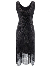 Load image into Gallery viewer, 1920S Fringed Sequin Gatsby Flapper Dress