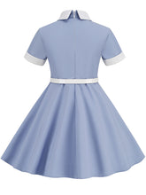 Load image into Gallery viewer, Kids Little Girls&#39; Dress Peter Pan Solid Color Cotton 1950S Vintage Dress