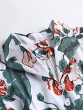 Load image into Gallery viewer, Green 1960S Floral Print Swing Vintage Dress With Belt