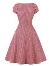 Load image into Gallery viewer, Polka Dots Off Shoulder Puff Sleeve 1950S Vintage Swing Dress