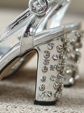 Load image into Gallery viewer, Luxurious Rivet Chunky Heel Sandals Vintage Shoes