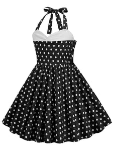 Kids Little Girls' Dress Halter Polka Dot Cotton 1950S Vintage Dress