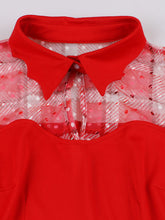 Load image into Gallery viewer, Green Plaid Trumpet Sleeves 1950S Vintage Dress