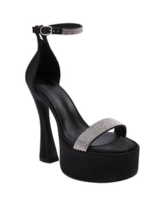14CM High Heel Fuchsia Piont Toe Platform Mary Jane Sandals
