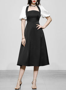 White And Black Audrey Hepburn Dress Vintage 1950S Dress