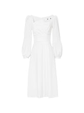 Load image into Gallery viewer, White Square Collar Long Sleeve Party Dress