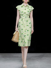 Load image into Gallery viewer, Summer Vintage Styele Fruit Print Shirt 1950S Dress With Pockets