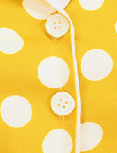 Load image into Gallery viewer, Green Polka Dots Turn Down Collar Short Sleeves 1950S Vinatge Shirt Dress