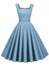 Load image into Gallery viewer, Light Yellow Corduroy Sleeveless 1950S Vinatge Dress With Pockets