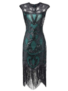 5 Colors 1920s Sequined Flapper Dress