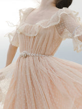 Load image into Gallery viewer, Pink Orange Ruffles Lace Vintage 1950S Swing Victoria&#39;s Fairy Dress