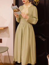 Load image into Gallery viewer, Light Green Ruffles Edwardian Revival Dress