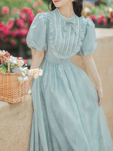 Load image into Gallery viewer, Bady Blue Puff Sleeve Cute Dress Vintage Princess Dress