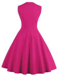 Polka Dot Square Neck Slim Fit Vintage Dress