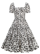 Load image into Gallery viewer, Square Neck Daisy Print Retro 1950S Dress