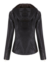 Load image into Gallery viewer, Street Winter Outfits Long Sleeve PU Leather With faux fur lined Warm Jacket For Women