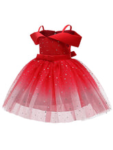 Load image into Gallery viewer, Kids Little Girls&#39; Dress Princess Off Shoulder Birthday Christening Dress