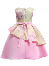 Load image into Gallery viewer, Kids Little Girls&#39; Dress Floral Print Birthday Christening Dress