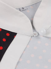 Load image into Gallery viewer, Red Polka Dots Fake Two Piece Shawl 1950S Swing Dress