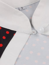 Load image into Gallery viewer, Polka Dots Fake Two Piece Shawl 1950S Swing Dress