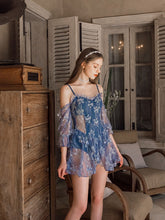 Load image into Gallery viewer, Sweet Lace Cold Shoulder Ruffles Swimsuit With Butterfly Vintage One Piece Swimwear