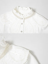 Load image into Gallery viewer, 2PS White Lace Top And Green Lace Skirt Dress Suit