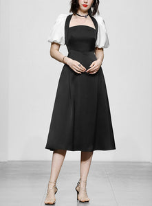 White And Black Audrey Hepburn Dress Vintage 1950S Dress