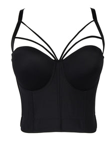 Solid Color Cut Out Corset Camisole Top