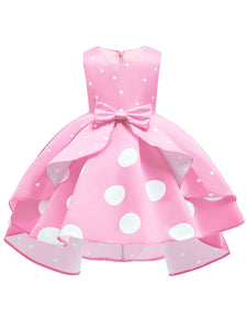 Kids Little Girls' Dress Princess Polka Dots  Birthday Christening Dress