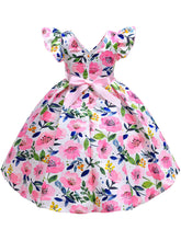 Load image into Gallery viewer, Kids Little Girls&#39; Dress Floral Print Birthday Christening Dress