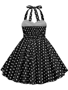 Kids Little Girls' Dress Halter Polka Dot Cotton 1950S Vintage Dress