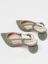 Load image into Gallery viewer, Women&#39;s Ball Heel Sandals Pointed Toe Hollow Belt Leather Vintage Shoes
