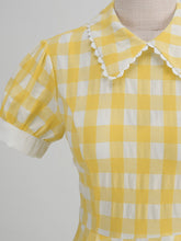 Load image into Gallery viewer, Sweet Plaid Peter Pan Collar 1950S Dress With Pockets