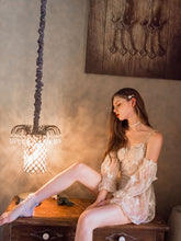 Load image into Gallery viewer, Sweet Lace Cold Shoulder Ruffles Swimsuit With Butterfly Vintage One Piece Swimwear