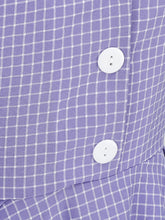 Load image into Gallery viewer, Plaid Tuxedo Collar 1950S Vintage Dress With Pockets