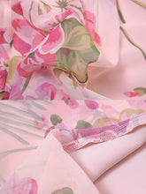 Load image into Gallery viewer, Pink Floral Print Chiffon Ruffles 1960S Dress