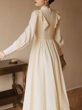 Load image into Gallery viewer, Apricot Lace Ruffles Edwardian Revival Dress