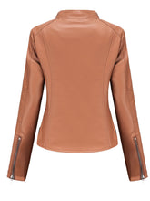 Load image into Gallery viewer, 6 Color Long Sleeve PU Leather Motorcycle Jacket