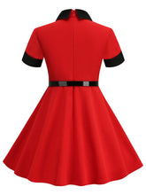 Load image into Gallery viewer, Kids Little Girls&#39; Dress Peter Pan Solid Color Cotton 1950S Vintage Dress