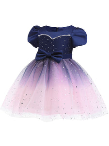 Kids Little Girls' Dress Princess Star Birthday Christening Dress