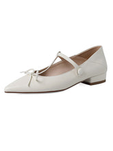 Load image into Gallery viewer, Women&#39;s Flat Heel Pointed Toe Hollow Belt Leather Vintage Shoes