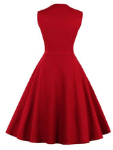 Load image into Gallery viewer, Floral Square Neck Slim Fit Vintage Dress