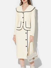 Load image into Gallery viewer, 2PS Apricot 1950S Vintage Classic Top And High Waist Skirt Suit