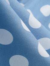 Load image into Gallery viewer, Blue And White Polka Dots Vintage Halter 1950S Dress With Belt