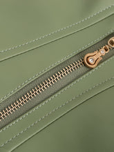 Load image into Gallery viewer, Light Green Long Sleeve PU Leather Motorcycle Jacket For Women