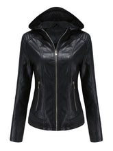Load image into Gallery viewer, Street Winter Outfits Long Sleeve PU Leather With faux fur lined Warm Jacket For Women
